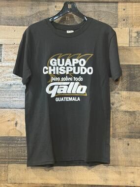 Vintage Co. Lux Cerveza Gallo Guatemala Graphic T-Shirt - Black (Size L)